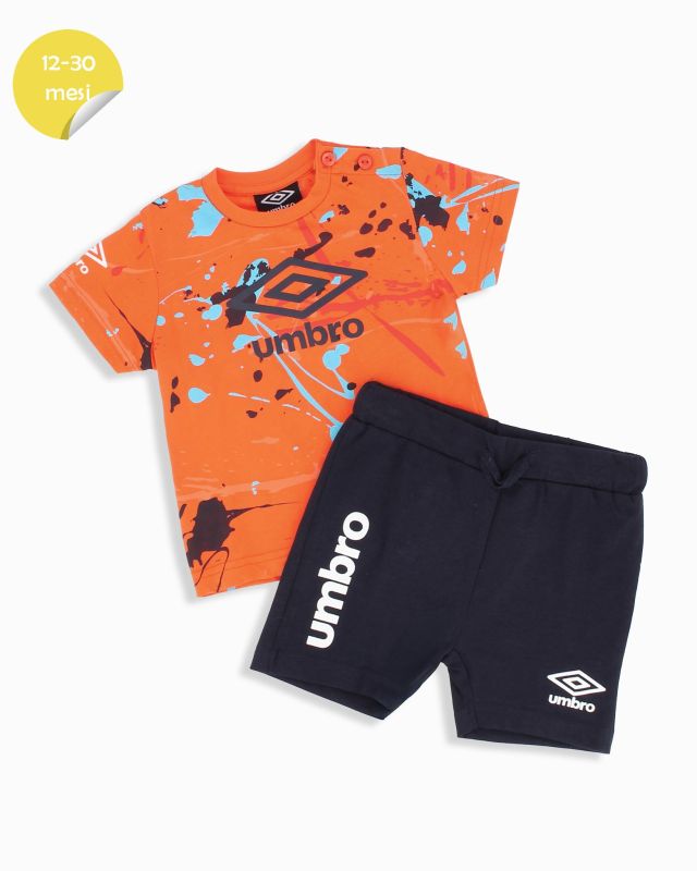 Prodotto: UMBRO - Completo mezza manica neonato 12-30 mesi arancione in cotone