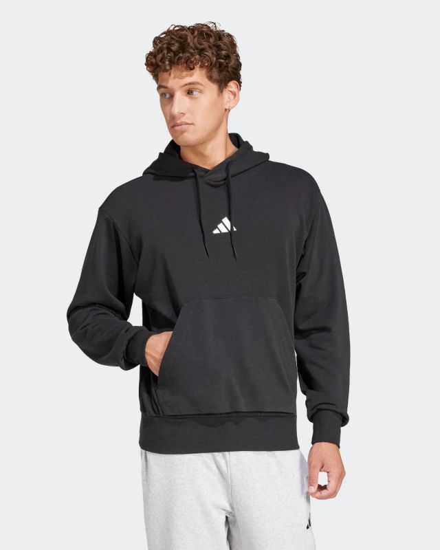 Prodotto: ADIDAS - FELPA FEELCOZY NERA DA UOMO CON CAPPUCCIO - JE3849