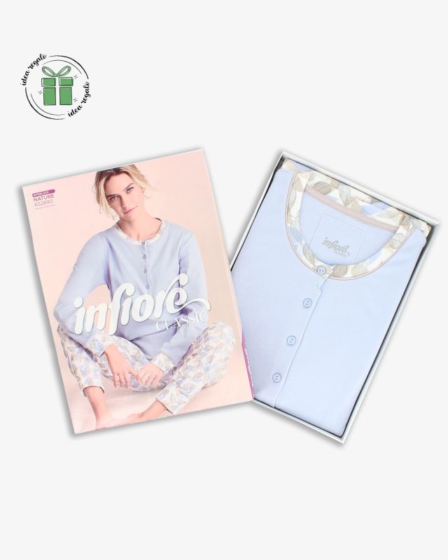 Prodotto: INFIORE - PIGIAMA NATURE MANICA LUNGA AZZURRO DA DONNA