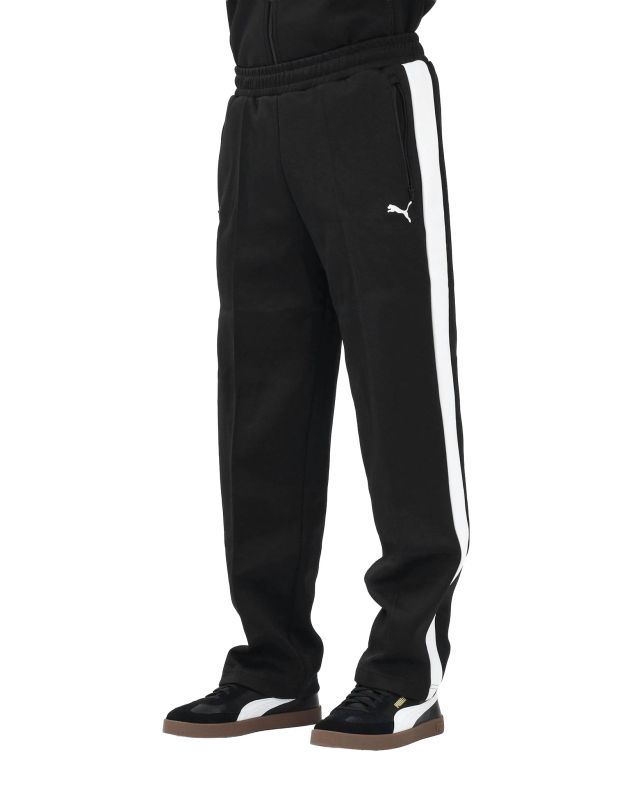 Prodotto: PUMA - PANTALONE TUTA 3/4 NERO CON BANDE BIANCHE T7 RELAXED - DA UOMO, 635359-01