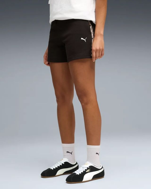 Prodotto: PUMA - SHORT NERO CON BANDE LATERALI MACULATE MARRONE E NERO  ESSENTIAL GRAPHIC ANIMAL TR 5"  DA DONNA, 693844-01