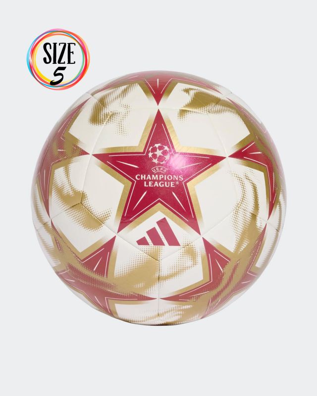 Prodotto: ADIDAS -PALLONE UEFA CHAMPIONS LEAGUE CLUB BIANCO ROSSO E ORO MISURA 5, KE9764