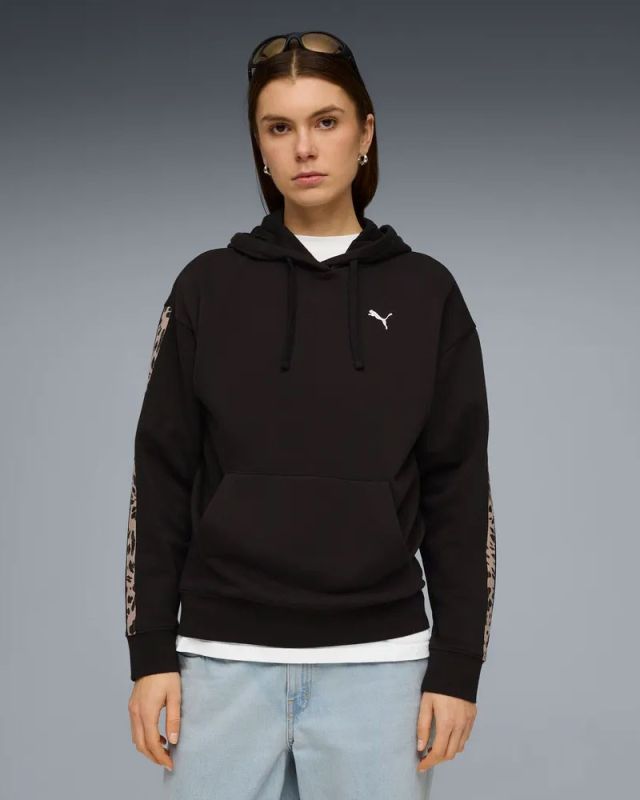 Prodotto: PUMA - FELPA NERA CON CAPPUCCIO DA DONNA ESSENTIAL ANIMAL 691822-01
