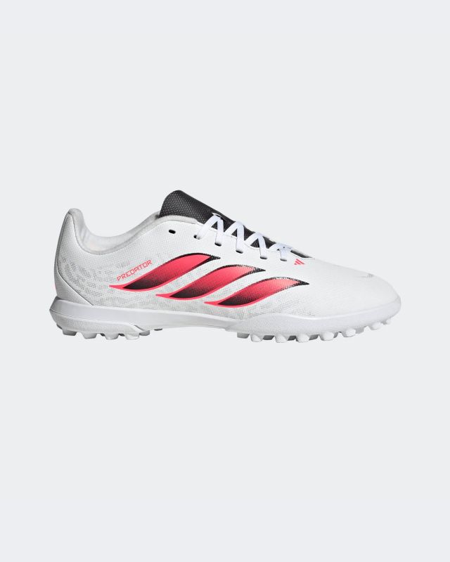 Prodotto: ADIDAS - SCARPA DA CALCETTO JUNIOR PREDATOR CLUB TF BIANCHE CON DETTAGLI ROSSI E NERI DAL 34 AL 38.5, IH2082