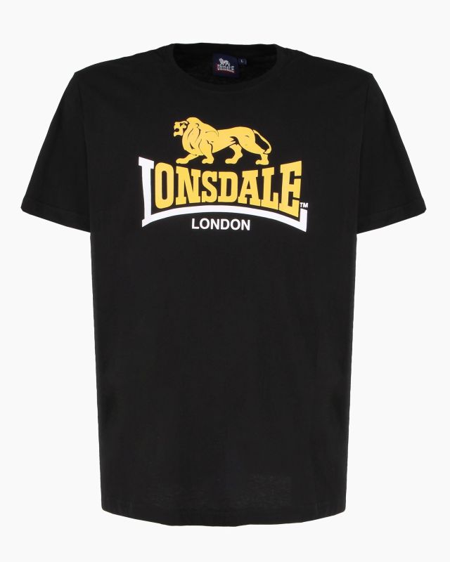 Prodotto: LONSDALE - Tshirt manica corta nera con logo in cotone