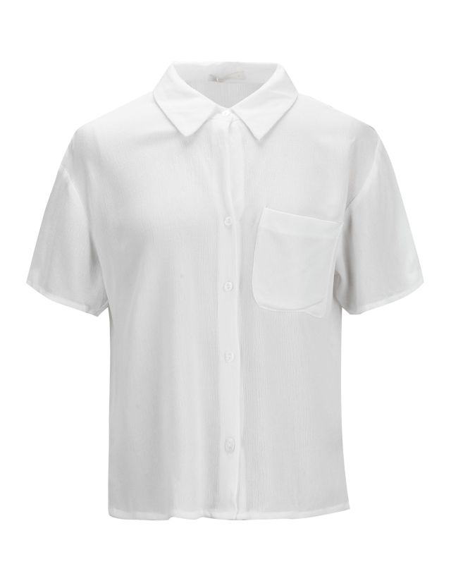 Prodotto: BACHATA - Camicia mezza manica in viscosa bianca