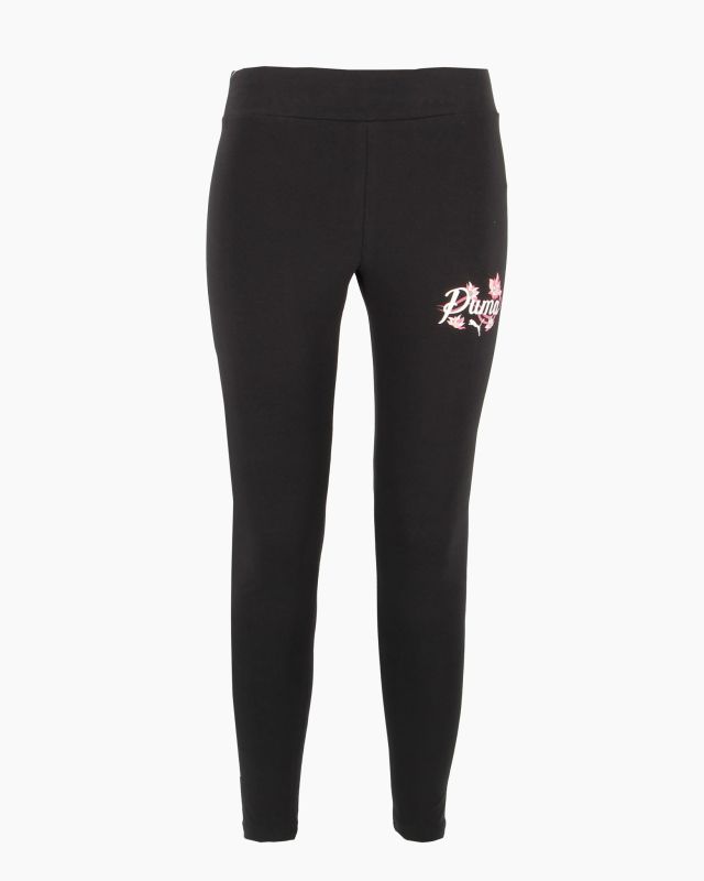Prodotto: PUMA - LEGGINGS NERI CON DETTAGLI FLOREALI DA DONNA, 695654-01