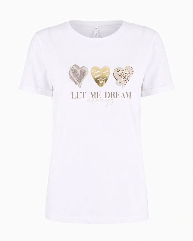 Prodotto: TATOO - Tshirt manica corta con stampa e scritta bianca in cotone