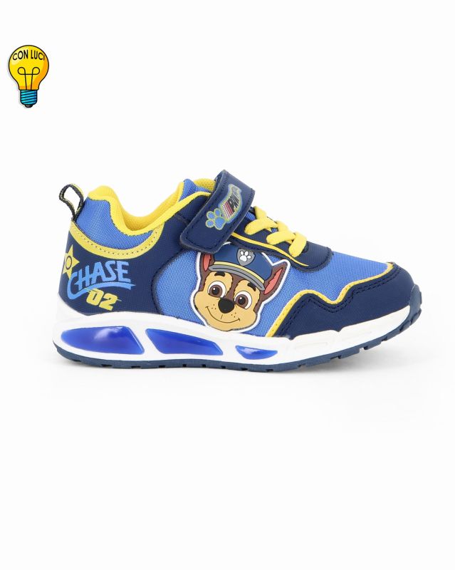 Prodotto: PAW PATROL - Sneakers blu da bambino con luci e strappo, numerata 25/31
