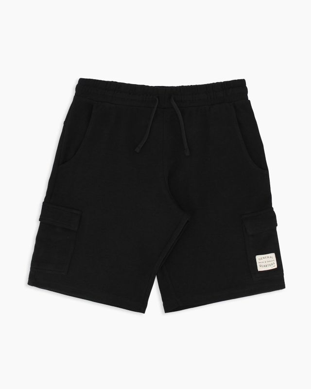 Prodotto: BROKER'S - Bermuda nero in cargo piquet