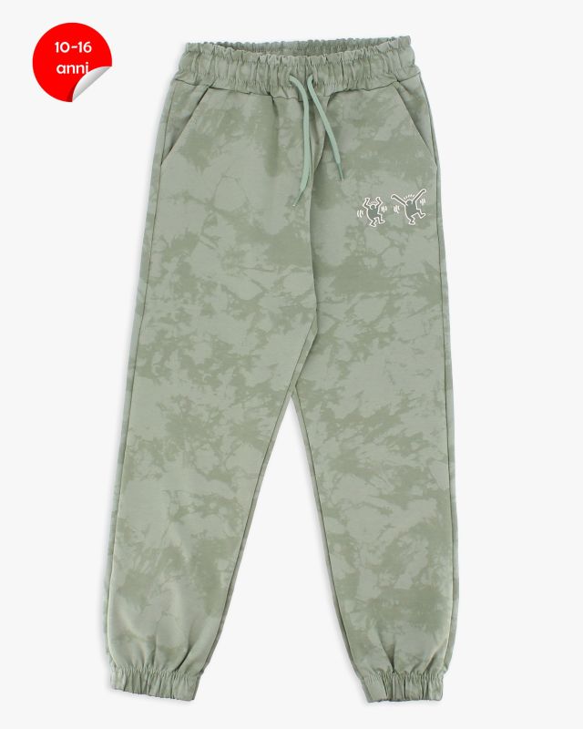Prodotto: KEITH HARING - PANTALONE TUTA VERDE CON POLSINO DA RAGAZZO