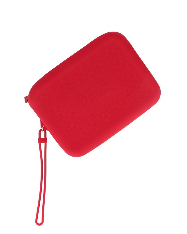 Prodotto: RIFLE - Pochette rossa in silicone con polsiera