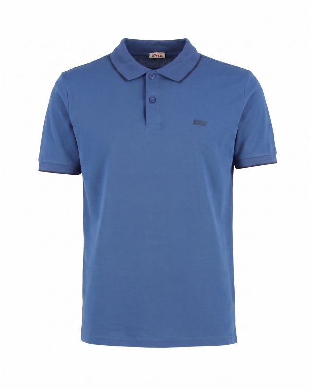 Prodotto: RIFLE - Polo manica corta jeans in piquet