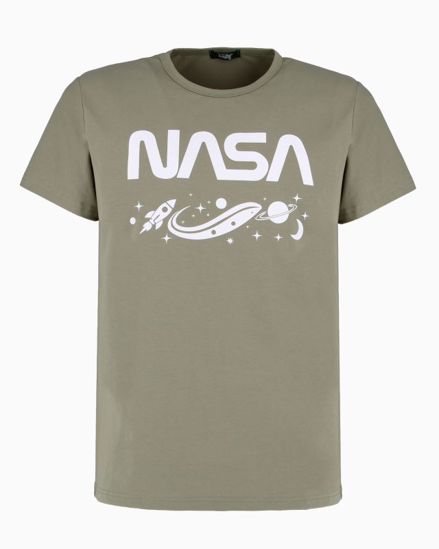 Prodotto: NASA - TSHIRT VERDE DA UOMO LOGO NASA