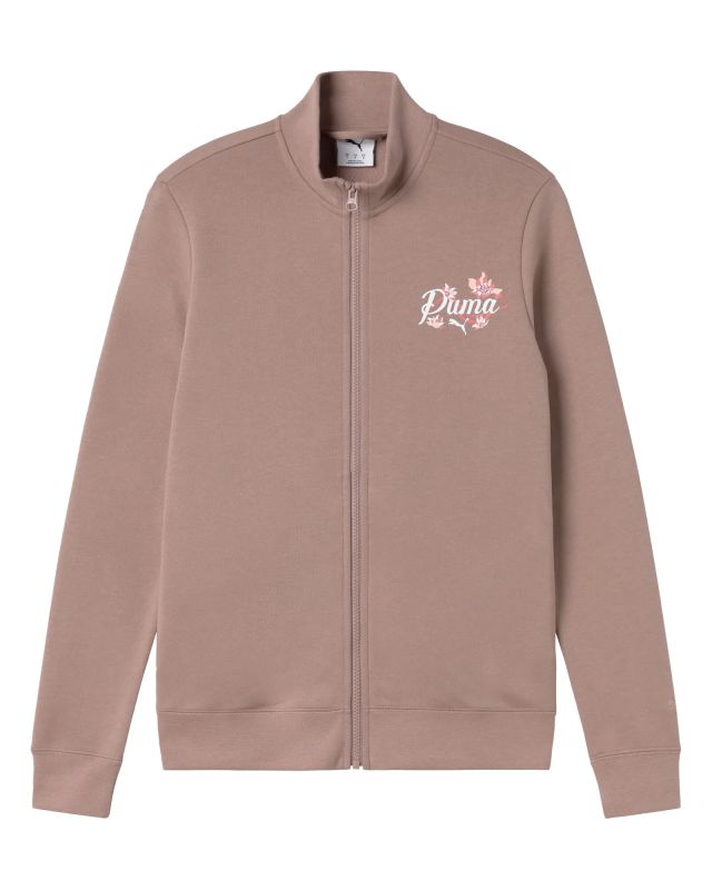 Prodotto: PUMA - FELPA FULL ZIP  MARRONE ROSATO FLORAL GRAPHIC FZ TR DA DONNA, 694456-89