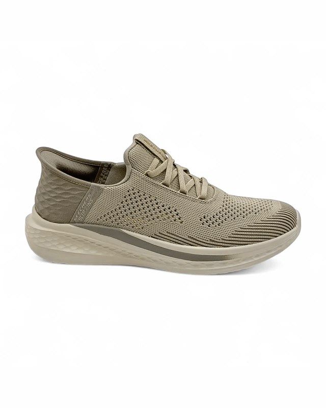 Prodotto: SKECHERS - SLADE - QUINTO - Sneakers khaki da uomo con tomaia in maglia ingegnerizzata traspirante