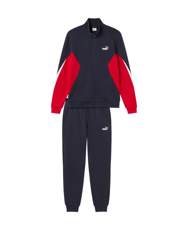 Prodotto: PUMA -TUTA COMPLETA BLU E ROSSA ESSENTIAL BLOCK TR SUIT DA UOMO, 694658-16