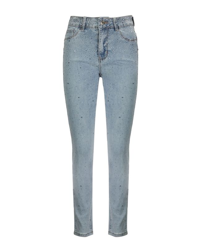Prodotto: BACHATA - JEANS SKINNY PUSH UP DENIM CHIARO CON STRASS