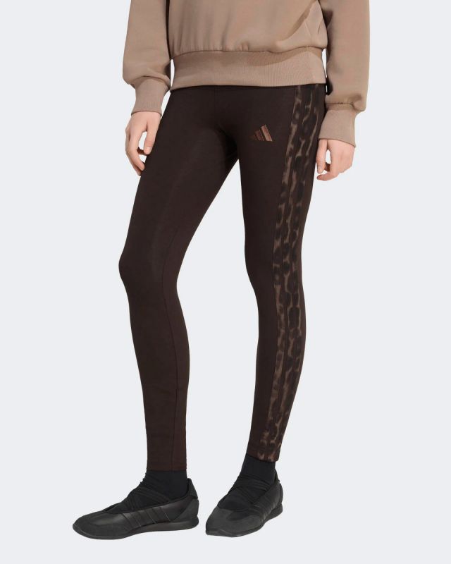 Prodotto: ADIDAS - LEGGINGS  OPT 3S LEG  MARRONI CON DETTAGLI LEOPARDATI DA DONNA, KV9302