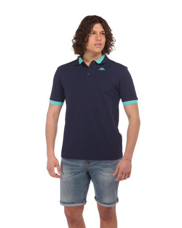 Prodotto: POLO MM LOGO NEON BLACK-GREEN FLUO
