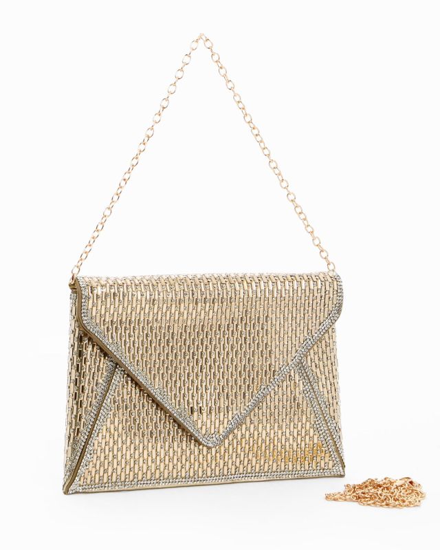Prodotto: DIVAS - Pochette oro con strass