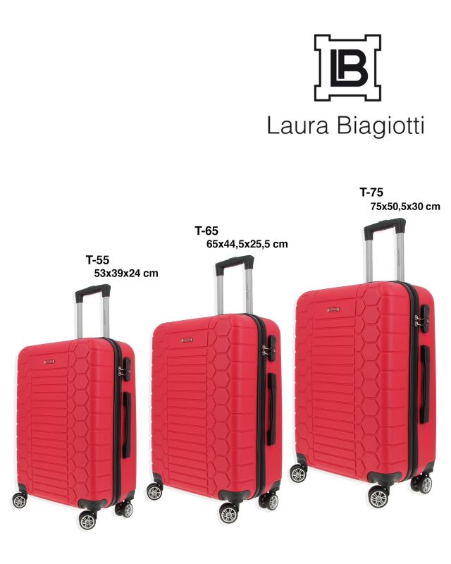 Prodotto: BIAGIOTTI - TROLLEY CHAMPAGNE  IN ABS E 4 RUOTE DOPPIE CON STAMPA TARTARUGATA