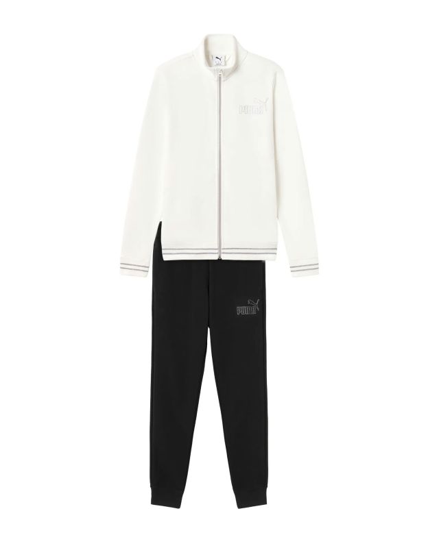 Prodotto: PUMA -TUTA COMPLETA BIANCA E NERA  ESSENTIAL RHINESTONE LOGO FZ SUIT DA DONNA, 693559-02