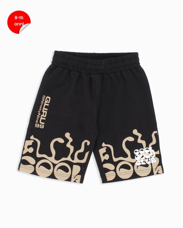 Prodotto: GURU - Bermuda ragazzi 8-16 anni nero e beige in cotone