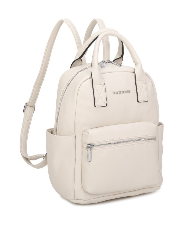 Prodotto: NARDINI - Zaino beige multitasche intreccio con due manici