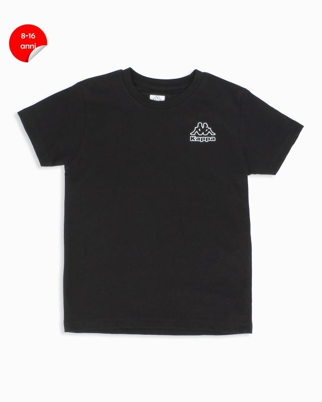 Prodotto: KAPPA -Tshirt manica corta nera ragazzi 8-16 anni in cotone