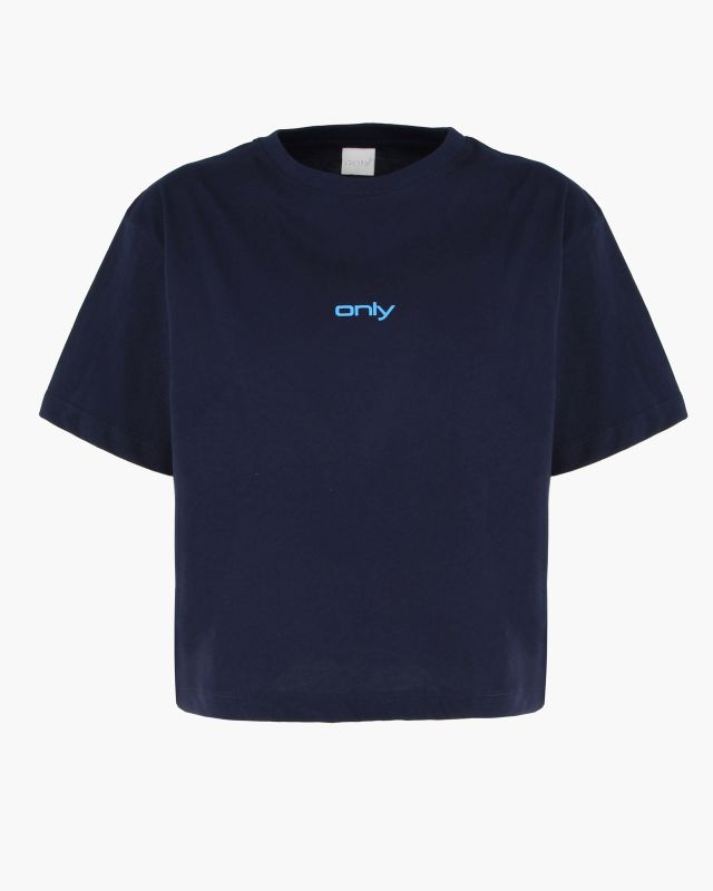Prodotto: ONLY - T-SHIRT MEZZA MANICA BLU CON DETTAGLI CELESTI DA DONNA  -  10100