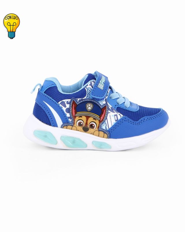 Prodotto: PAW PATROL - Sneakers blu da bimbo con luci e strappo, numerata 20/25