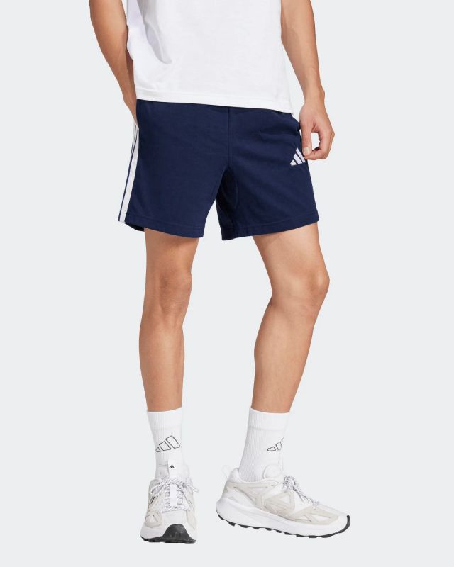 Prodotto: ADIDAS - SHORT BLU ESSENTIALS 3 STRISCE IN JERSEY  DA UOMO - JF3679