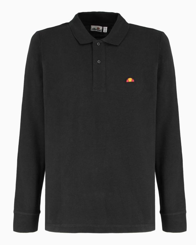 Prodotto: ELLESSE - POLO UOMO MANUCA LUNGA IN PIQUET NERA PATCH LOGO - EHM211W25-050