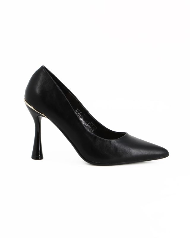 Prodotto: GLOBO ROSA - Décolleté nera con sottopiede in VERA PELLE memory foam, tacco 9,5CM