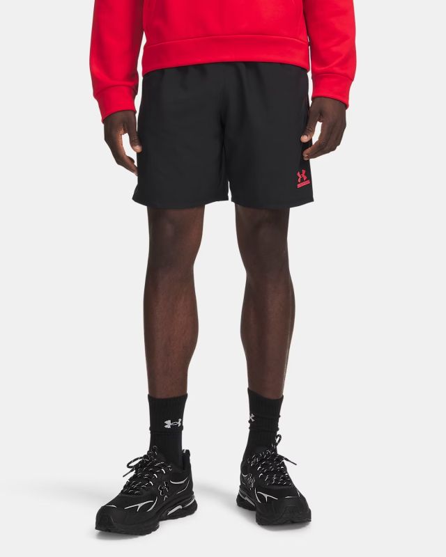 Prodotto: UNDER ARMOUR - SHORT TECH SPORT NERO CON DETTAGLI ROSSI DA UOMO, 6014639_0002