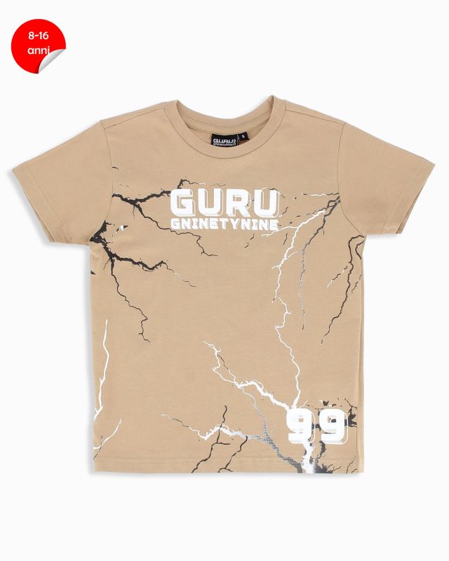 Prodotto: GURU - Tshirt manica corta beige bambino 8-16 anni in cotone