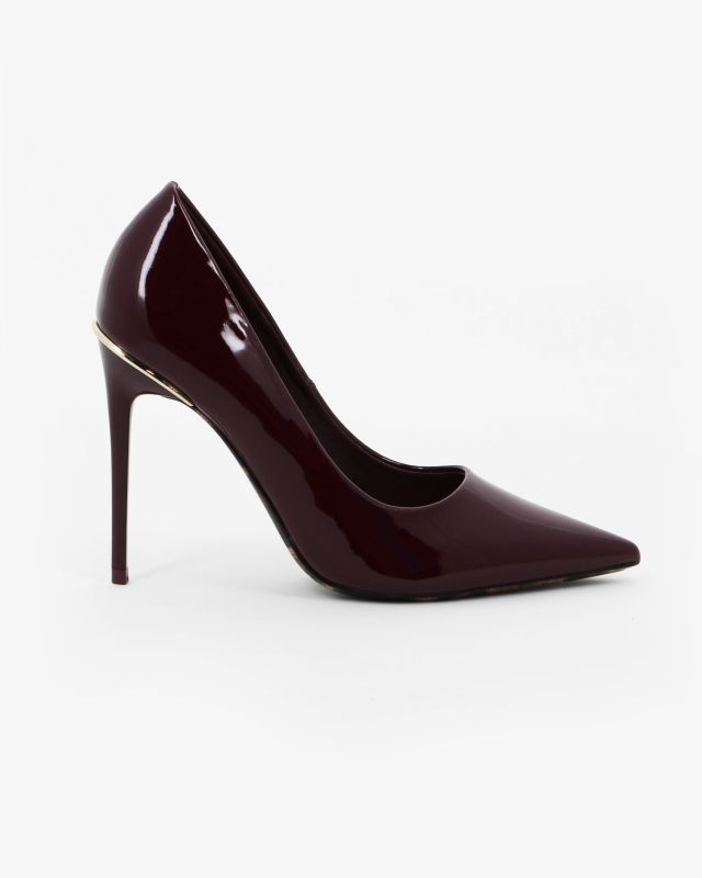 Prodotto: MISS GLOBO - Décolleté bordeaux in vernice con sottopiede in VERA PELLE, tacco 10,5CM