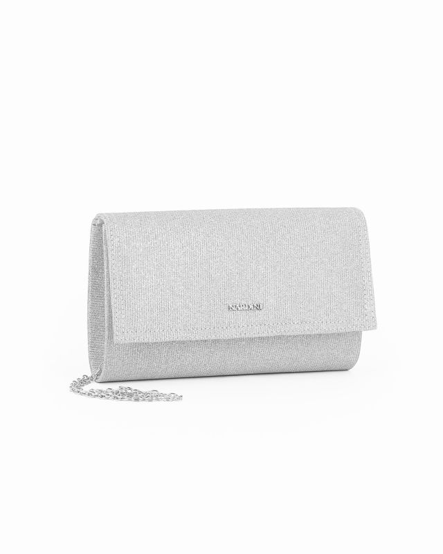 Prodotto: NARDINI - Pochette argento in lurex con patta