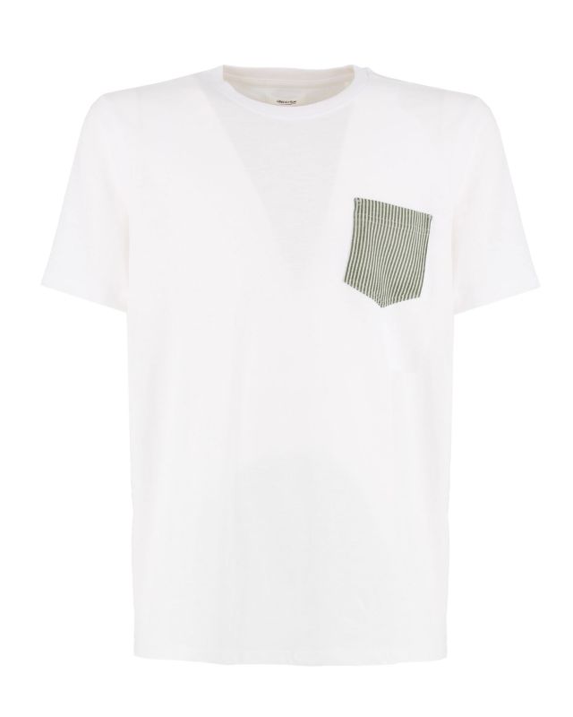 Prodotto: WAIKIKI RUN - T-SHIRT MEZZA MANICA BIANCA CON DETTAGLI A RIGHE VERDI DA UOMO - NETTUNO