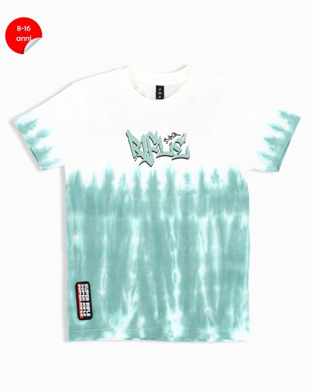 Prodotto: RIFLE - Tshirt manica corta verde salvia ragazzi 8-16 anni in cotone