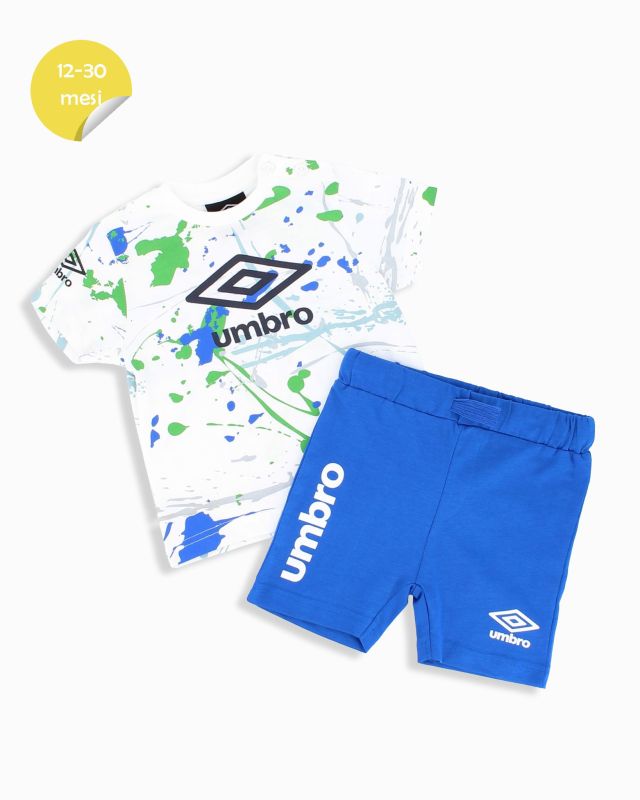 Prodotto: UMBRO - Completo mezza manica neonato 12-30 mesi bianca in cotone