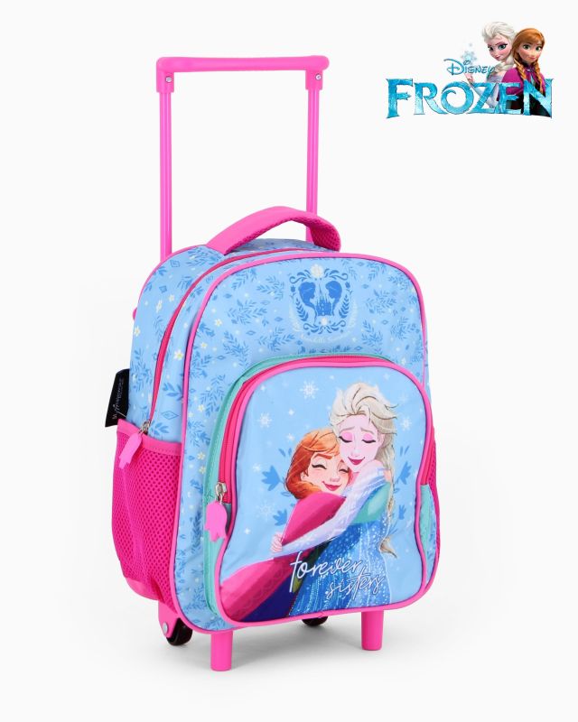 Prodotto: FROZEN - Zaino trolley digit premium azzurro e fucsia con tasche laterali