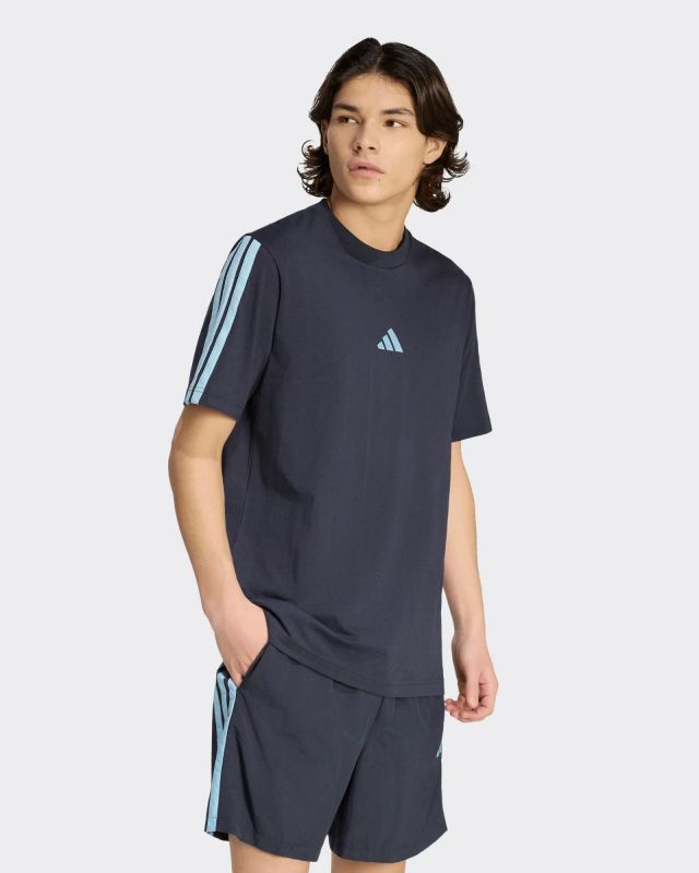 Prodotto: ADIDAS - TSHIRT BLU  DA UOMO CON 3 BANDE - KE5605