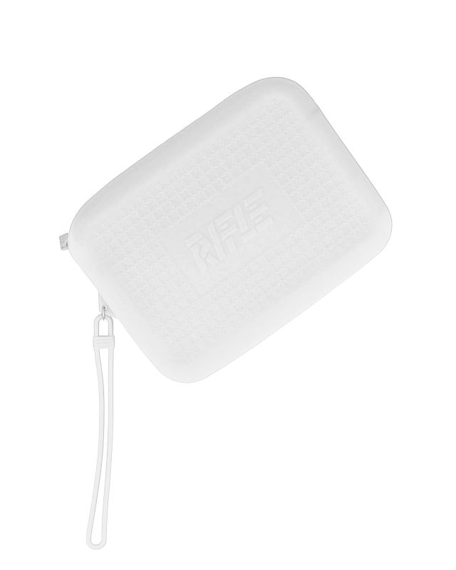 Prodotto: RIFLE - Pochette bianca in silicone con polsiera
