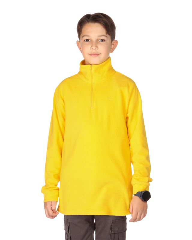 Prodotto: ON SPIRIT - Micropile da bambino giallo con mezza zip frontale - GIULIANO