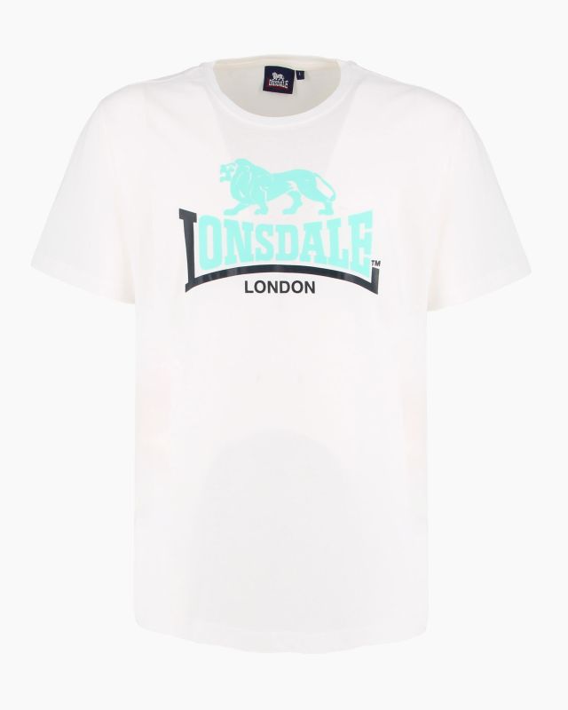 Prodotto: LONSDALE - Tshirt manica corta bianca con logo in cotone