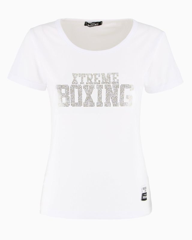 Prodotto: XTREME BOXING - TSHIRT BIANCA DA DONNA CON LOGO STRASS