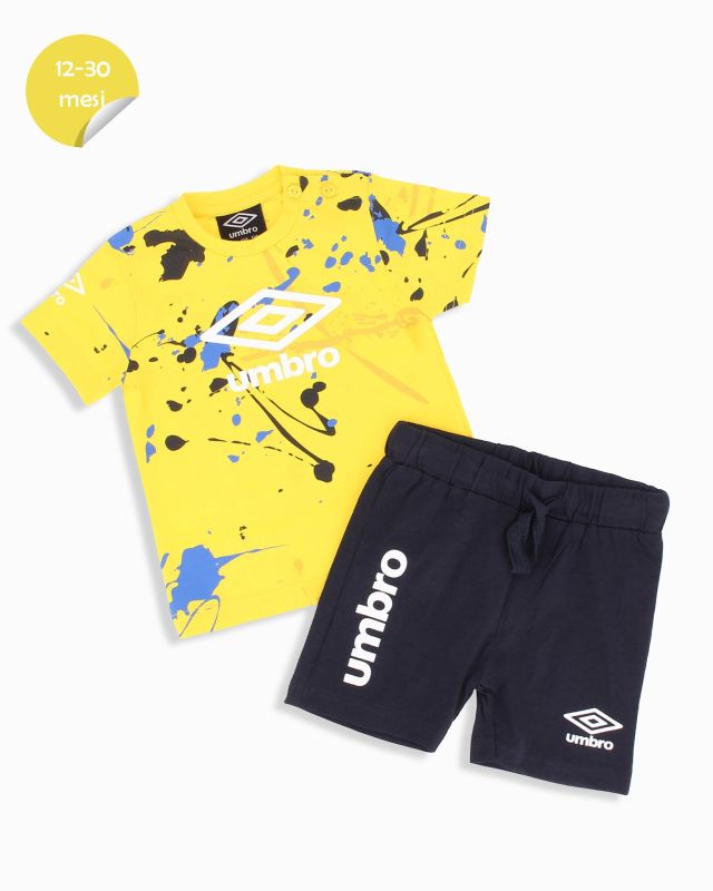 Prodotto: UMBRO - Completo mezza manica neonato 12-30 mesi giallo in cotone