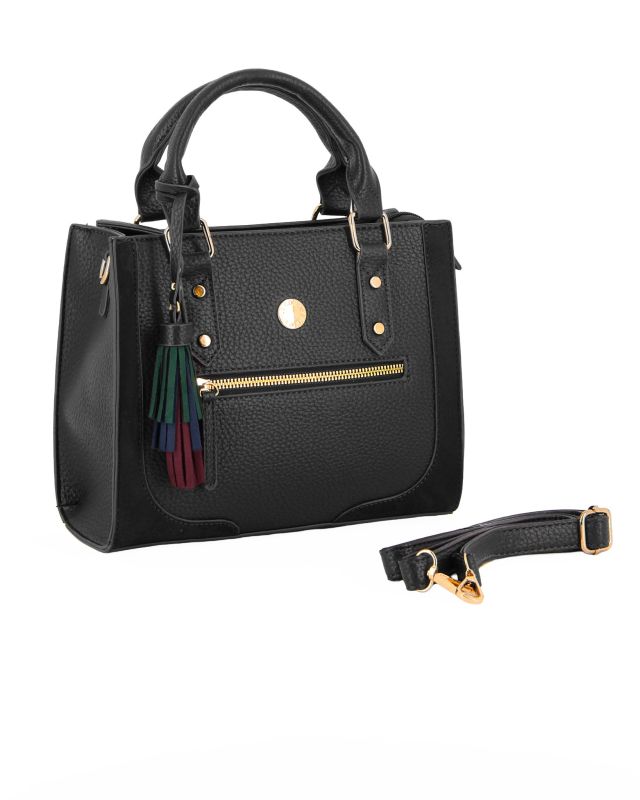 Prodotto: BORSA A MANO C/LATI SCAMOSCIATI+PENNACC.